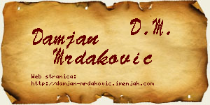 Damjan Mrdaković vizit kartica